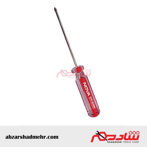 پیچ گوشتی دسته کریستالی چهارسو نووا سایز 75*3