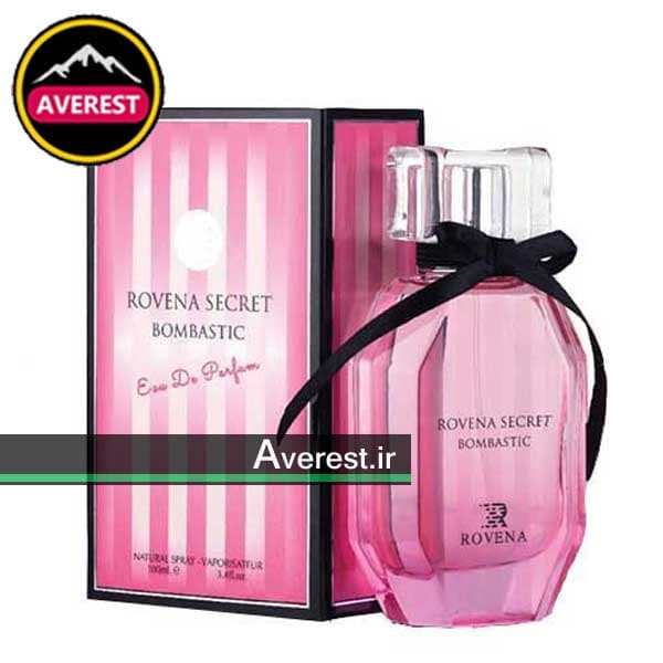 ادکلن زنانه روونا مدل سکرت بمباستیک رایحه ویکتوریا سکرت بمب شل Rovena secret bombastic کد 335