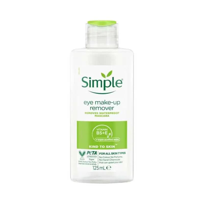 پاک کننده آرایش چشم سیمپل SIMPLE EYE MAKEUP REMOVER حجم 125 میل — تصویر ۲