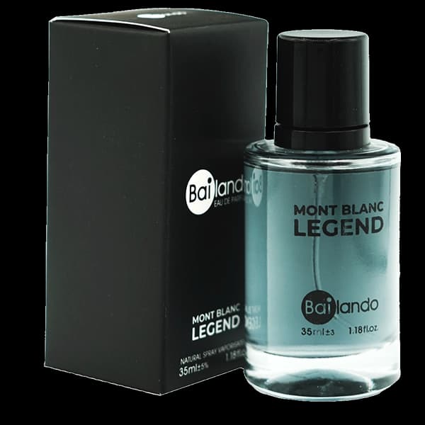 عطر جیبی مردانه بایلندو مدل مونت بلنک لجند MONT BLANC LEGEND حجم 35 میلی لیتر — تصویر ۳