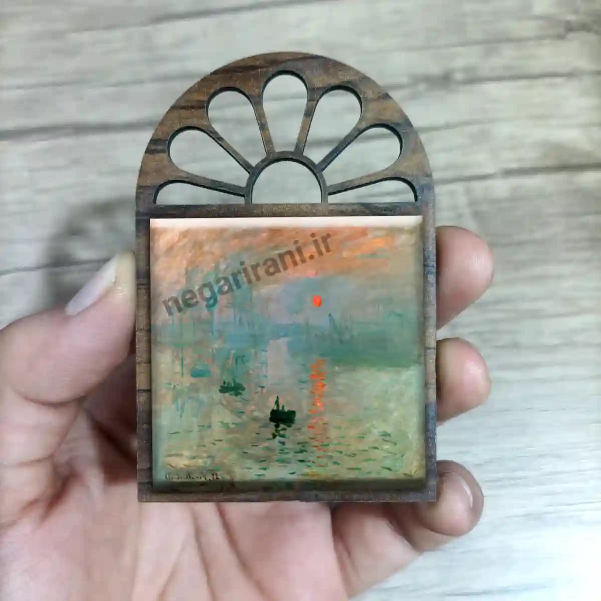 تندیس کاشی پنجره ای امپرسیون، طلوع آفتاب مدل AX 13 — تصویر ۳