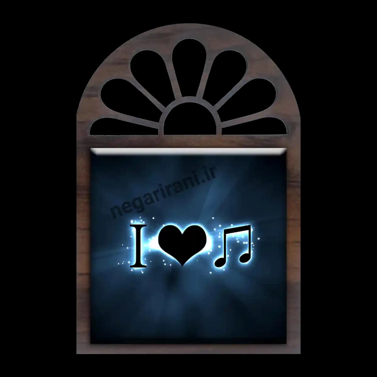 تندیس کاشی پنجره ای I love music مدل AC 10 — تصویر ۲