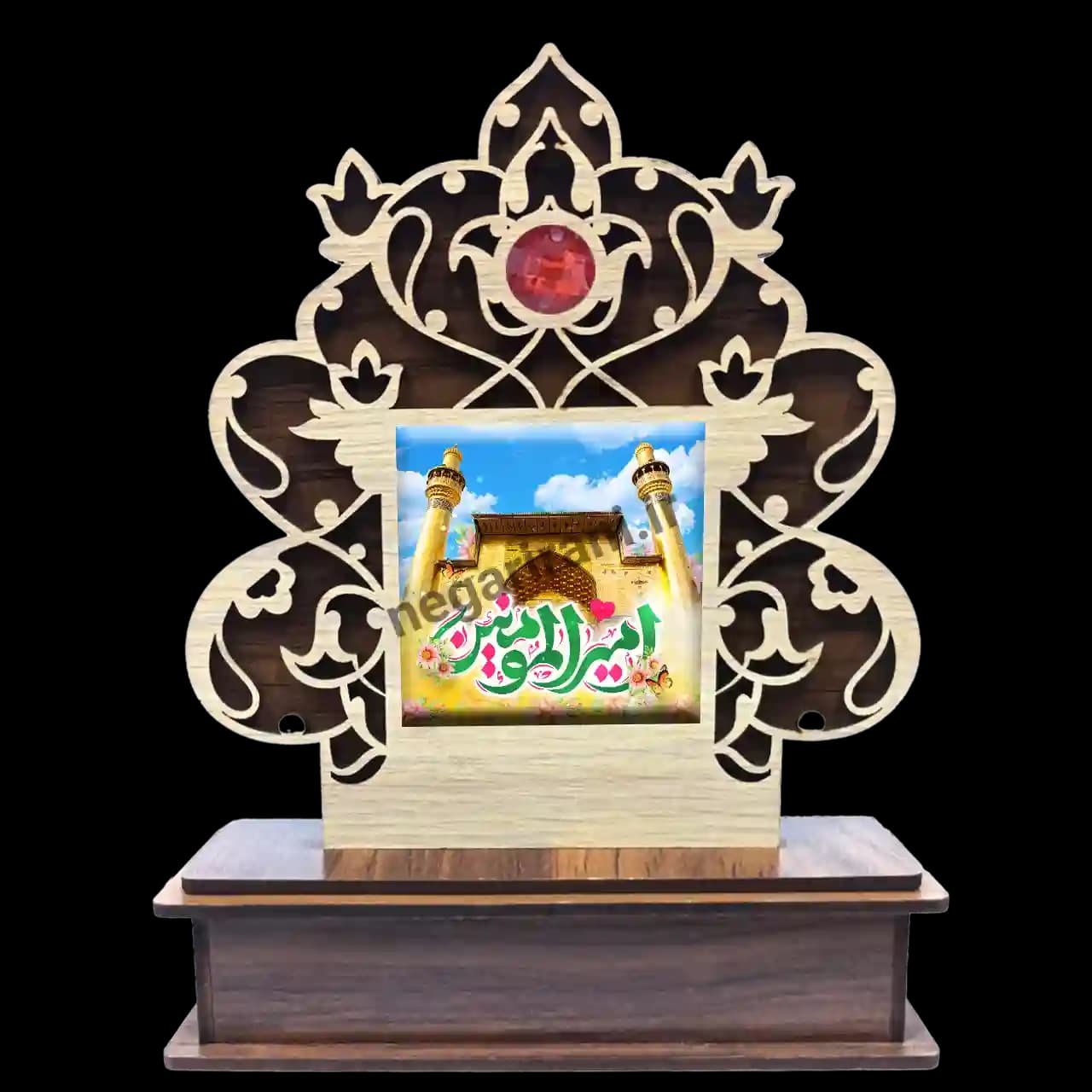 تندیس کاشی گلدار امیر المومنین 2D255