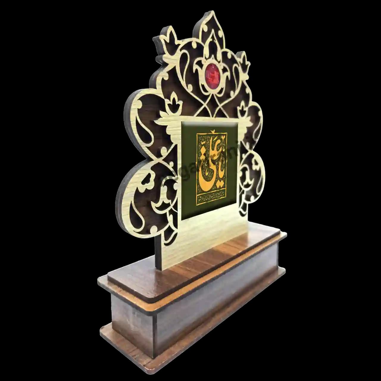 تندیس کاشی گلدار یا علی مدل 2D 252 — تصویر ۳