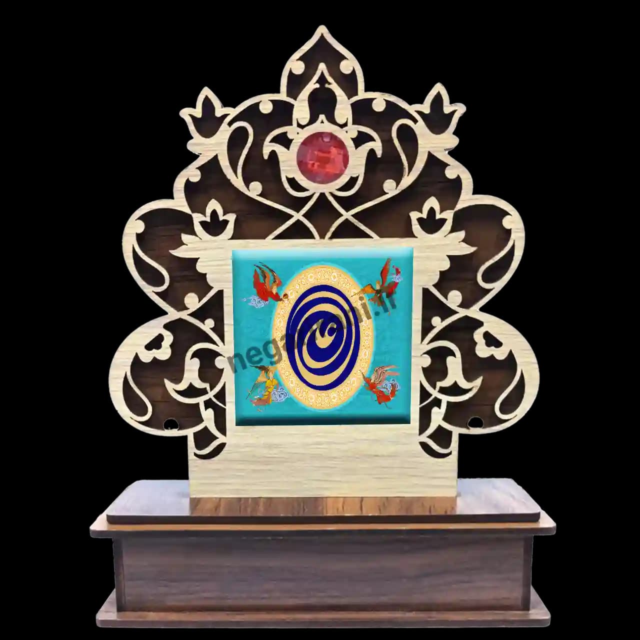 تندیس کاشی گلدار علی مدل 2D 246 — تصویر ۲