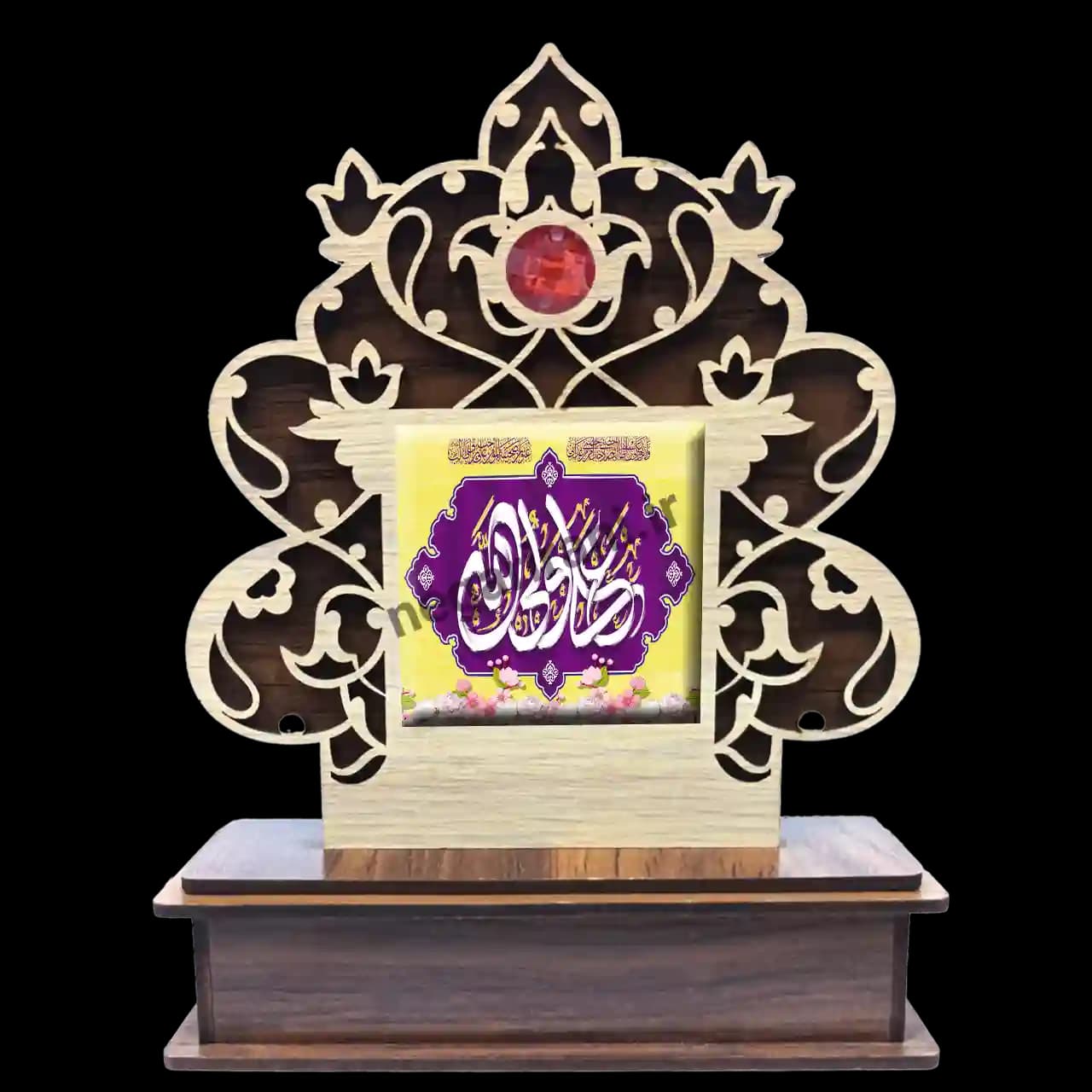 تندیس کاشی گلدار علی ولی الله 2D 209