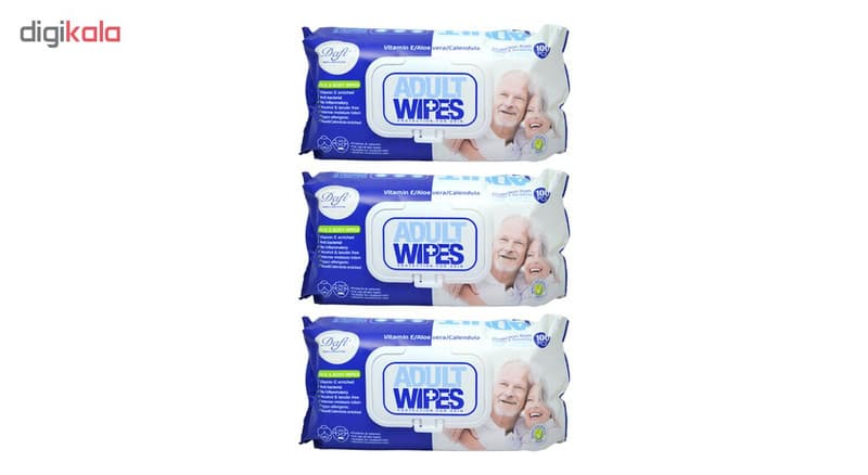 دستمال مرطوب دافی مدل Adult Wipes مجموعه 3 عددی — تصویر ۳