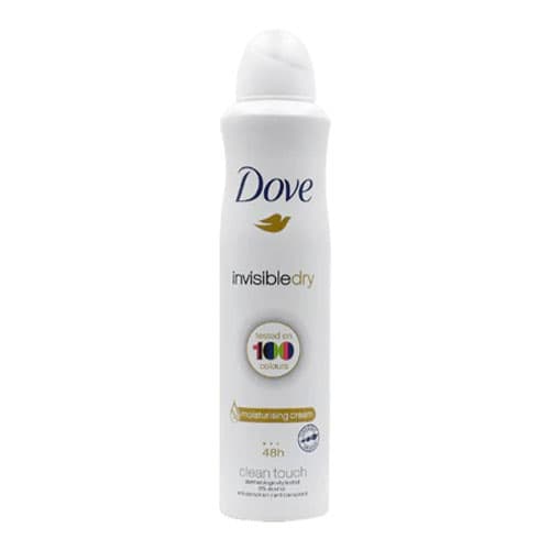 اسپری ضد تعریق زنانه Invisible Dry Clean Touch داو حجم 250 میل