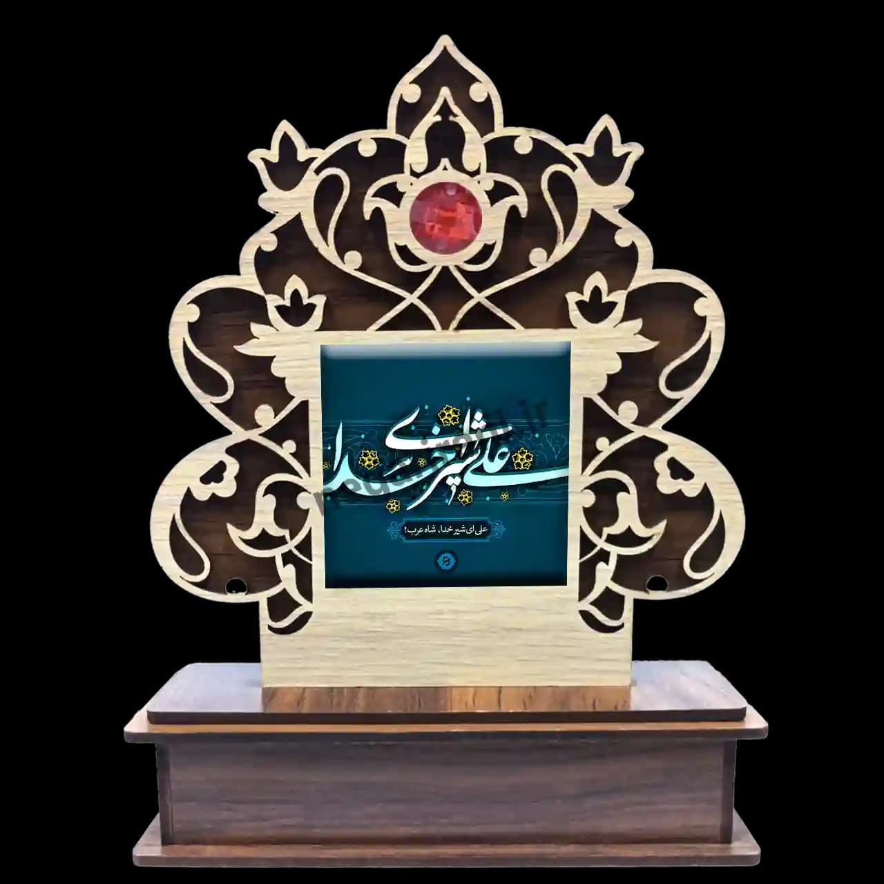 تندیس کاشی گلدار علی شیر خدا مدل 2D 117