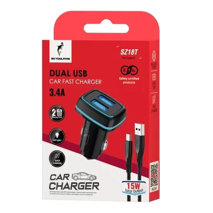 شارژر فندکی اسکای دلفین مدل Sky Dolphin SZ18T car charger — تصویر ۶