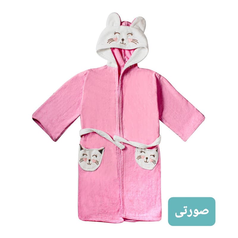حوله پالتویی کودک مدل دورنگ سایز 80×90 سانتی متر — تصویر ۴