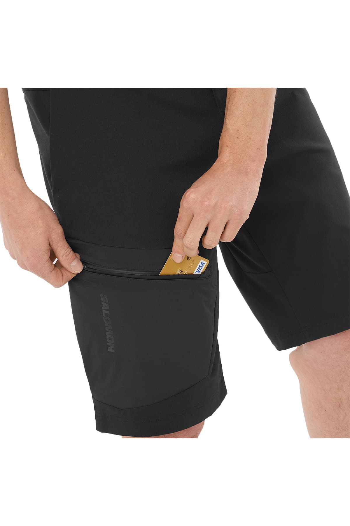 شورت ورزشی سالومون مردانه پارچه مشکی اسپرت راسته Regular/رگولار آستین بلند Casual / کژوال | Salomon TYB1636310100408874 VN — تصویر ۷