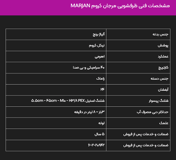 شیر ظرفشویی البرز روز مدل مرجان — تصویر ۴