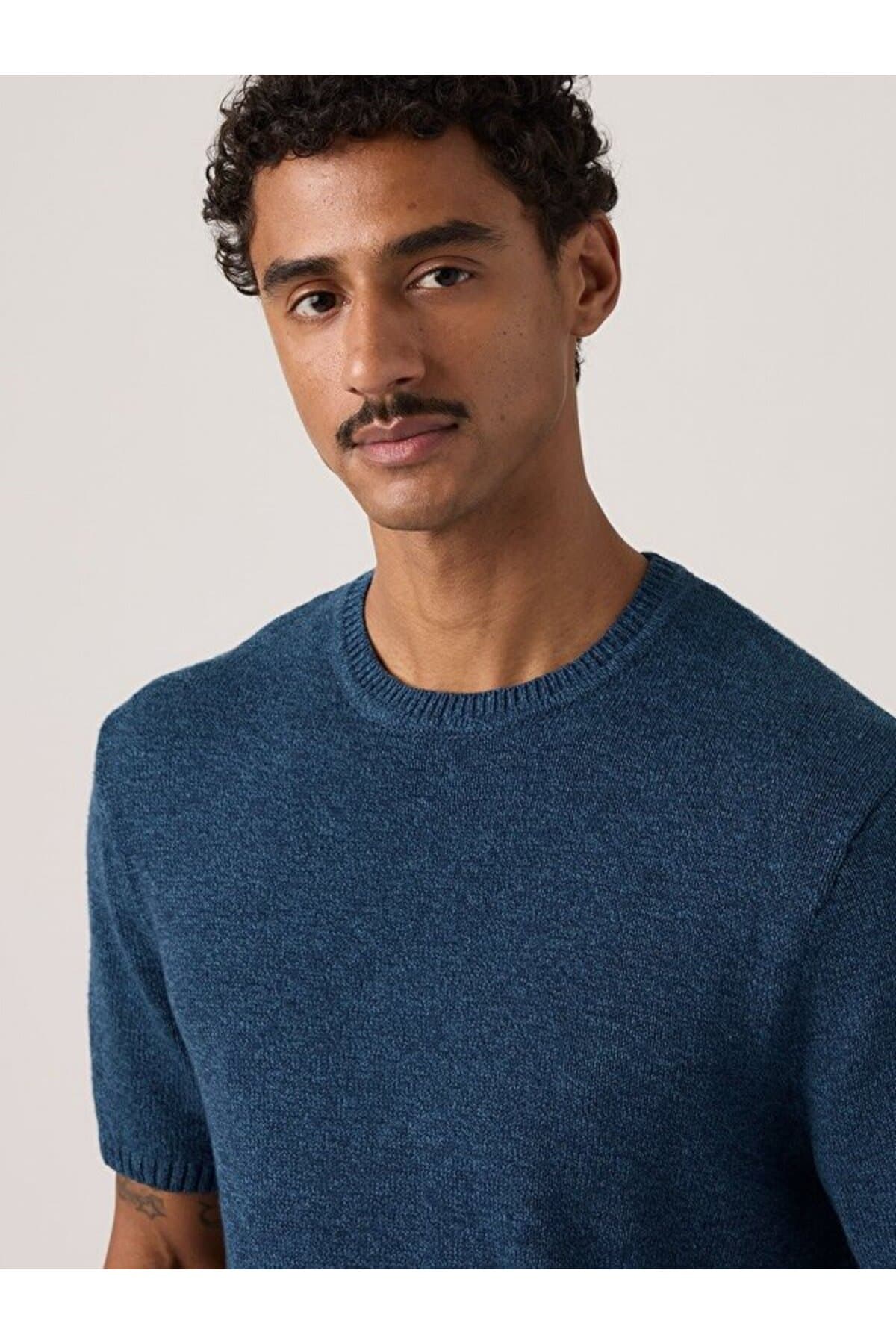 تی شرت لیوایز مردانه پاموک آبی راسته Regular/رگولار | Levi’s 005CN00050 PK — تصویر ۷