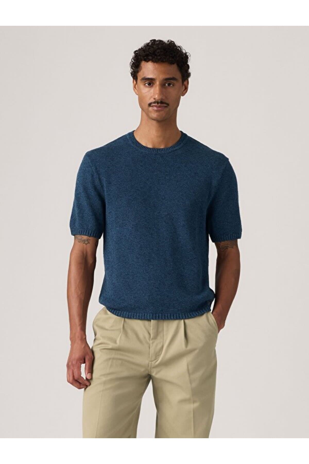 تی شرت لیوایز مردانه پاموک آبی راسته Regular/رگولار | Levi’s 005CN00050 PK — تصویر ۲