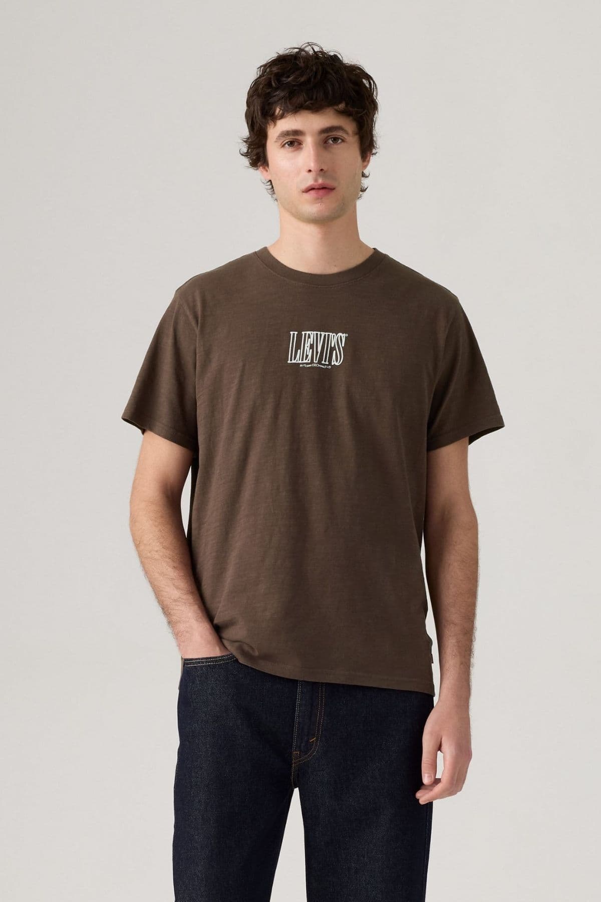 تی شرت لیوایز مردانه پاموک قهوه ای راسته Relaxed/ریلکس Relaxed/ریلکس کژوال/روزمره | Levi’s 16143-2190 BD
