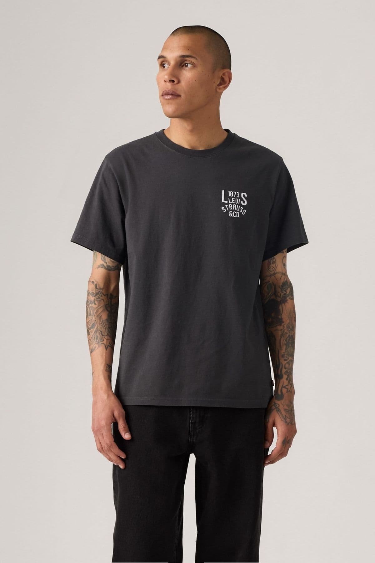 تی شرت لیوایز مردانه پاموک مشکی راسته Relaxed/ریلکس Relaxed/ریلکس کژوال/روزمره | Levi’s A2082-0301 TR