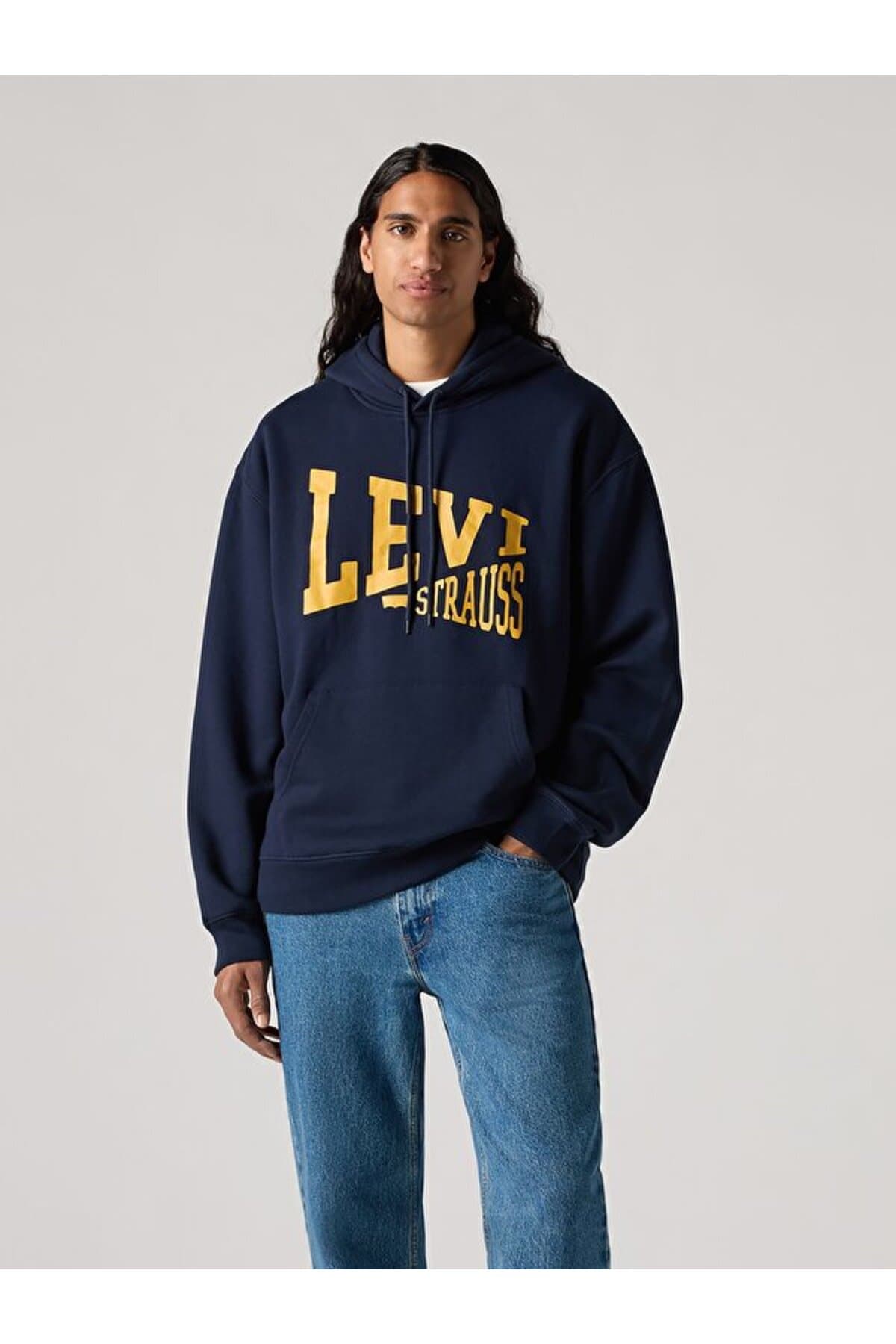 سویشرت لیوایز مردانه پنبه ای آبی طرح دار Regular/رگولار Relaxed/ریلکس کژوال/روزمره | Levi’s 3847904120 PK