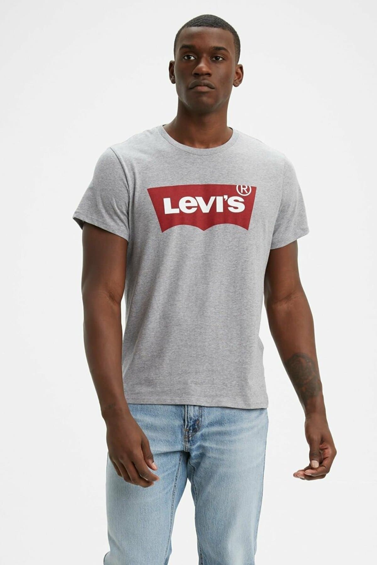 تی شرت لیوایز مردانه پاموک خاکستری بیسیک طرح دار Regular/رگولار بیسیک Daily/روزانه | Levi’s 17783-0312 PK — تصویر ۶