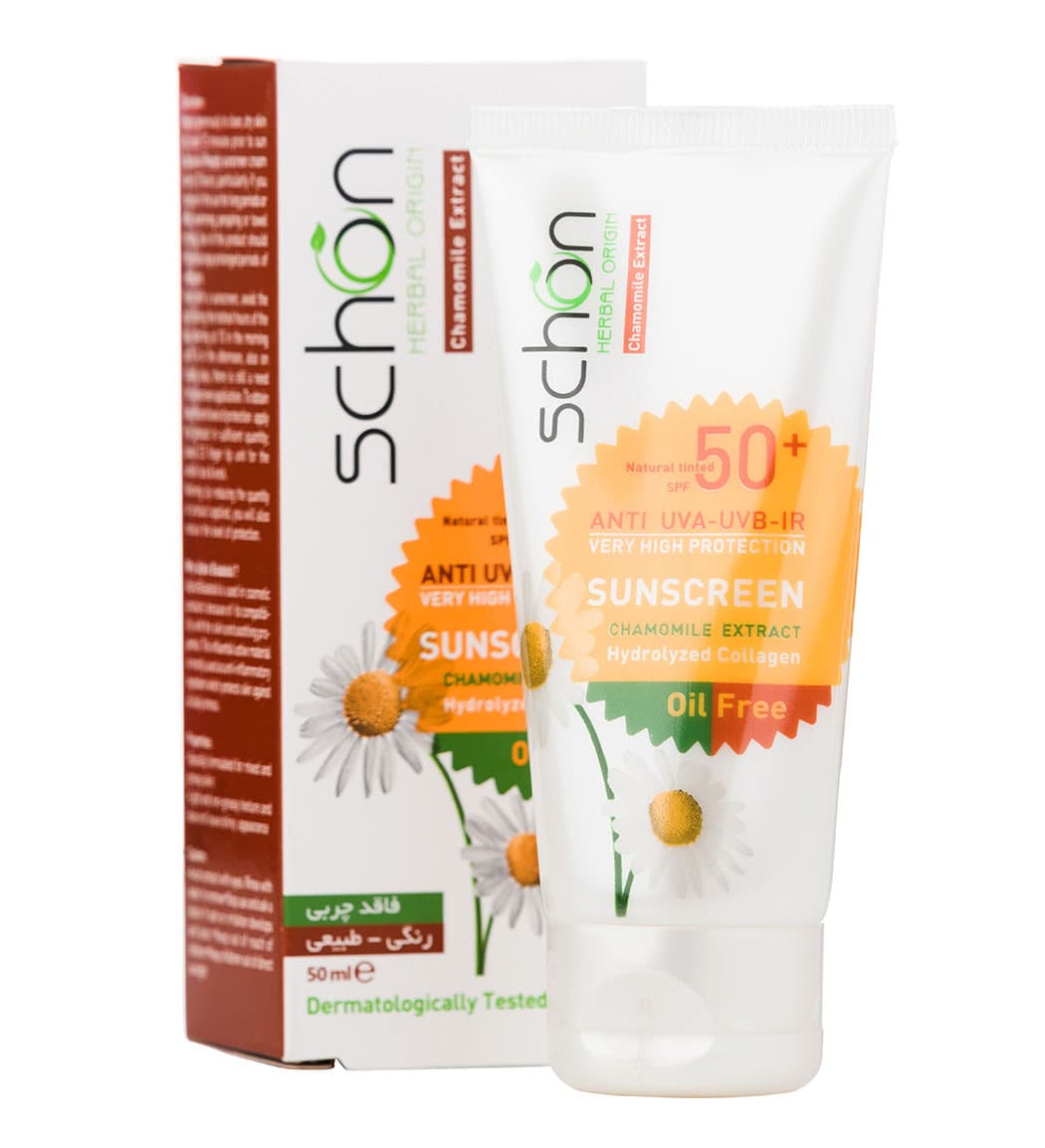 کرم ضد آفتاب رنگی فاقد چربی spf50 شون — تصویر ۲