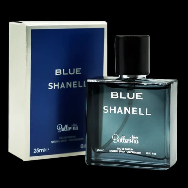 عطر جیبی مردانه بالرینا مدل بلو شنل Blue Shanell حجم 25 میلی لیتر — تصویر ۳
