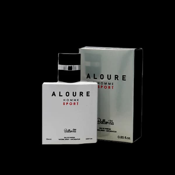 عطر جیبی مردانه بالرینا مدل الور هوم اسپورت Aloure حجم 25 میلی لیتر — تصویر ۳
