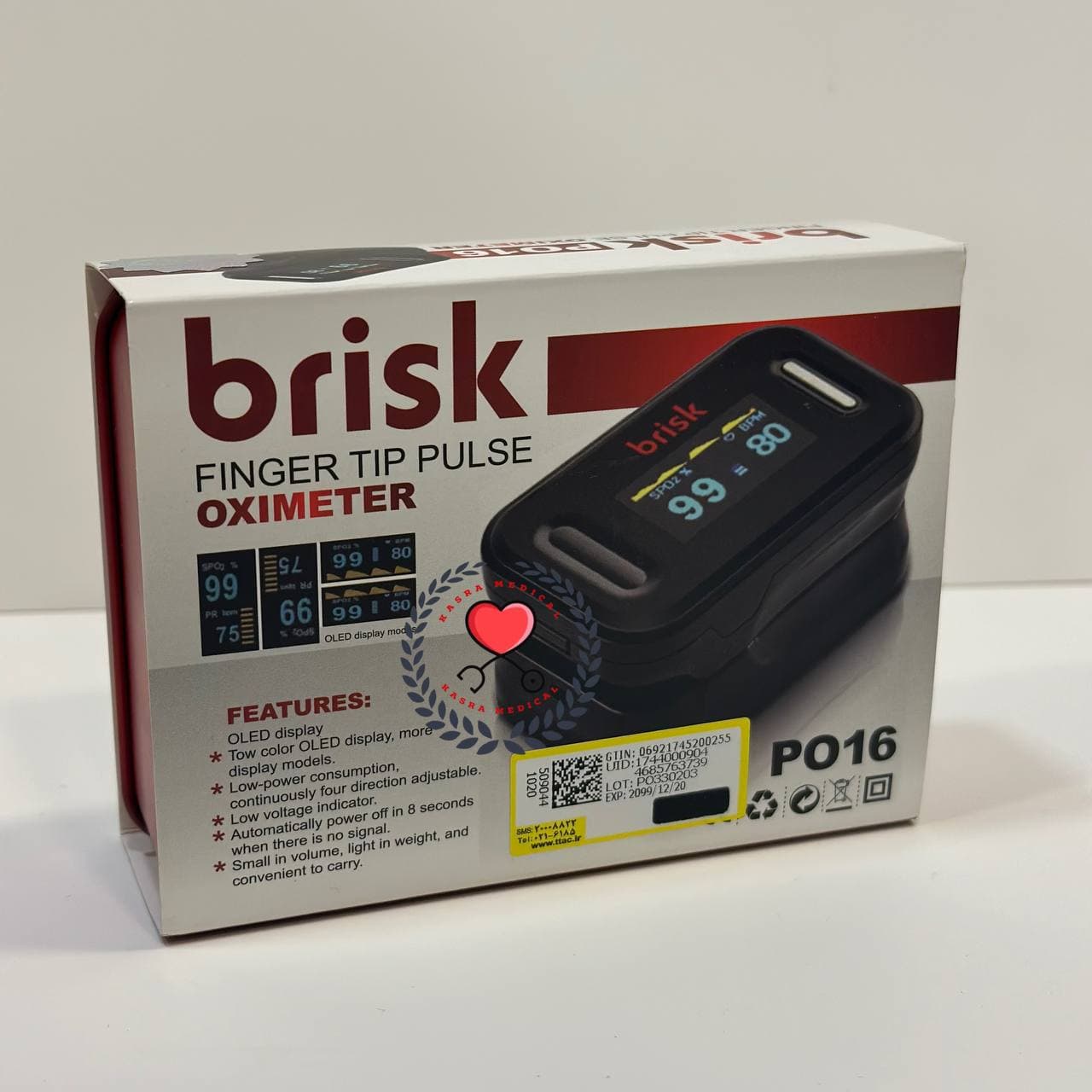 پالس اکسیمتر بریسک مدل PO-16