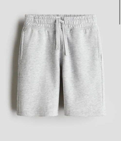 شلوارک نخی طوسی برند H&M