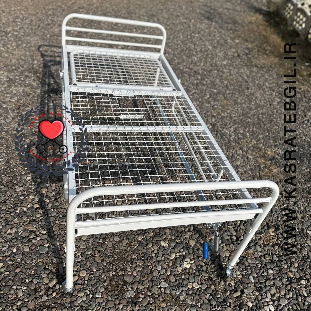 تخت بیمارستانی یک شکن بدساید دار(محافظ بغل)