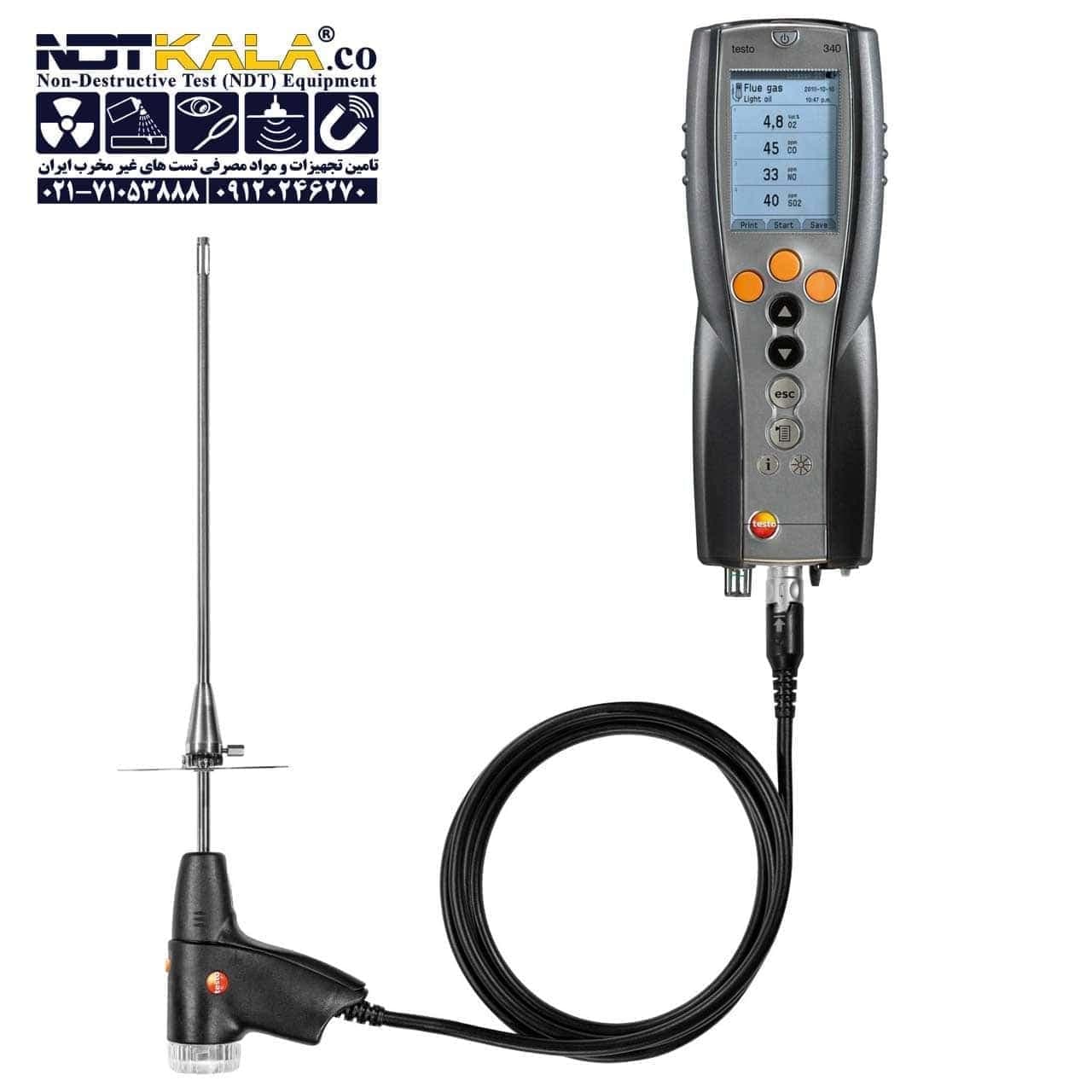 آنالیزر گاز دودکش تستو TESTO 340 — تصویر ۲