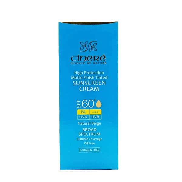 كرم ضد آفتاب رنگي spf60 فاقد چربي در دو رنگ بژ طبيعي 50 میل سینره-CINERE — تصویر ۱۰