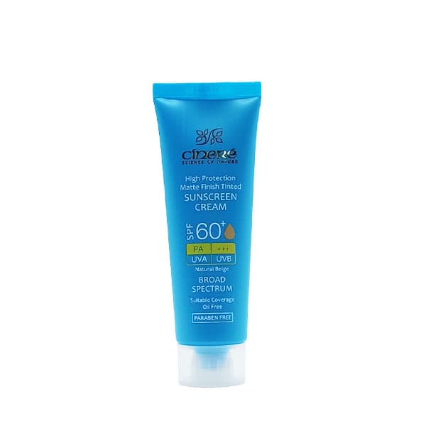 كرم ضد آفتاب رنگي spf60 فاقد چربي در دو رنگ بژ طبيعي 50 میل سینره-CINERE — تصویر ۱۱