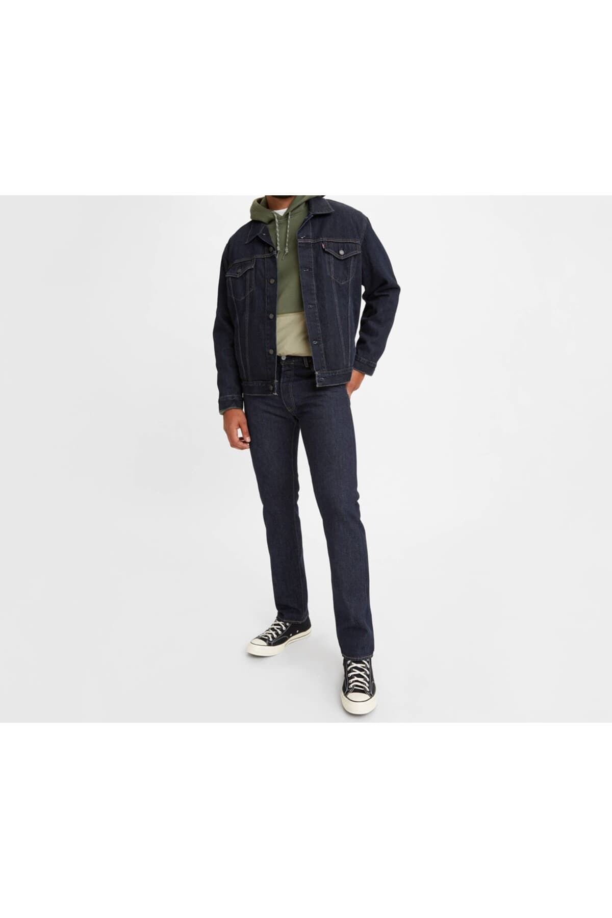 شلوار جین لیوایز مردانه جین آبی جین راسته Straight/استریج فاق نرمال Straight/استریج Daily/روزانه | Levi’s 5010101 TR