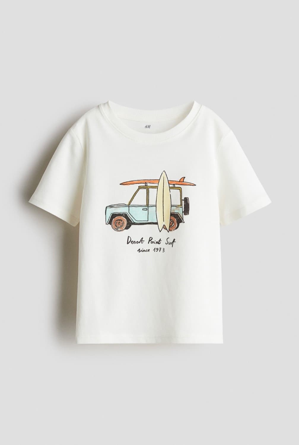 تیشرت طرح ماشین ساحل برند H&M