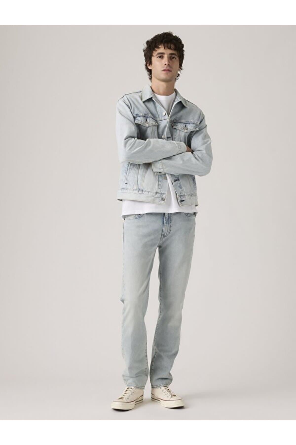 شلوار جین لیوایز مردانه پنبه ای آبی راسته Regular/رگولار فاق نرمال Slim/اسلیم فیت | Levi’s A208100780 PK