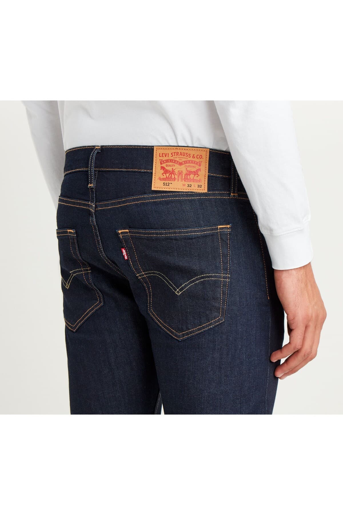 شلوار جین لیوایز مردانه پاموک آبی جین راسته Regular/رگولار فاق نرمال Slim/اسلیم فیت Daily/روزانه | Levi’s 28833-0642-Med Indigo TR — تصویر ۵