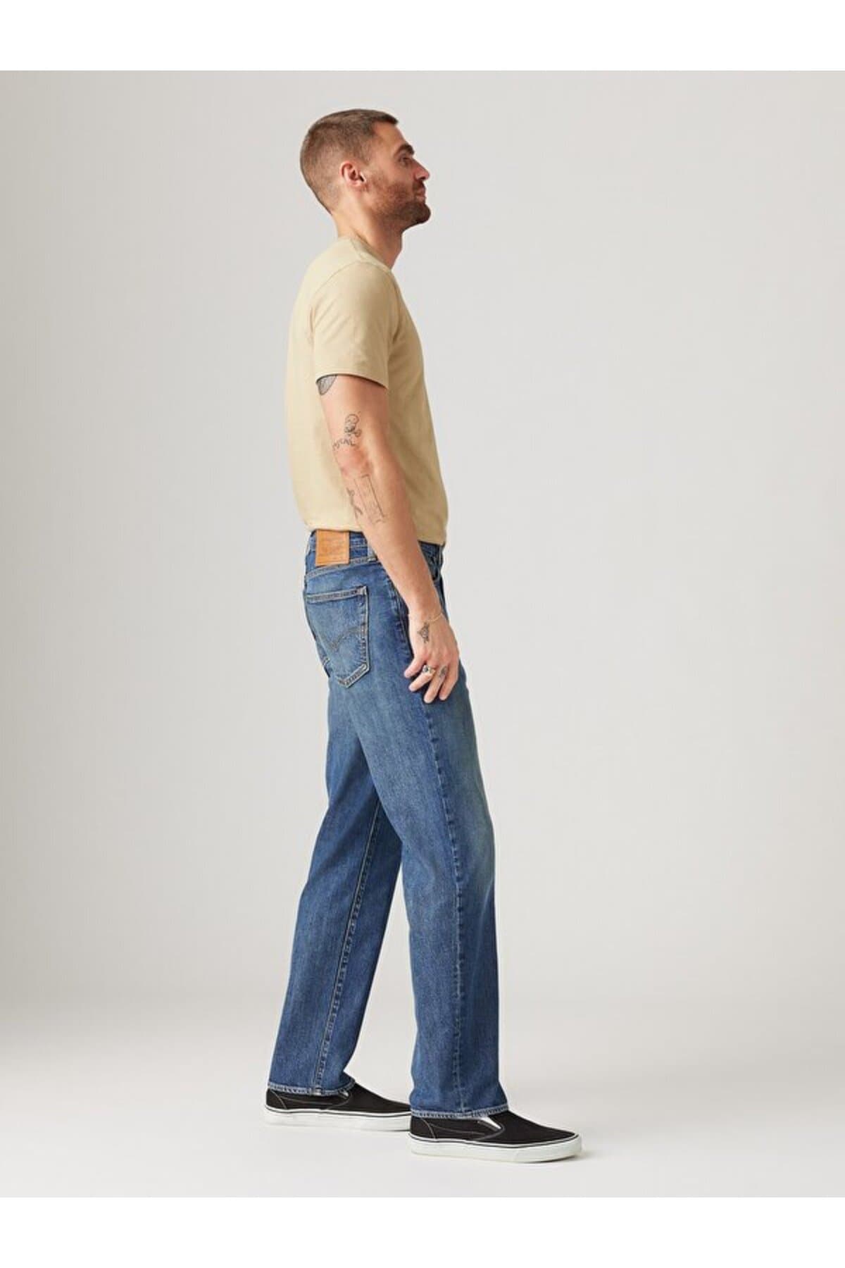 شلوار جین لیوایز مردانه جین آبی راسته Regular/رگولار فاق نرمال Straight/استریج کژوال/روزمره | Levi’s A490600100 PK — تصویر ۳