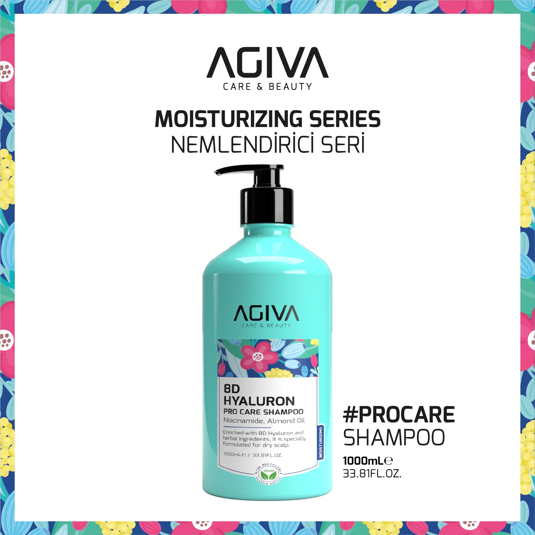 ماسک مو رطوبت رسان آگیوا Agiva حاوی 8D Hyaluron برای موهای خشک، ضعیف و شکننده حجم 300 میل — تصویر ۵