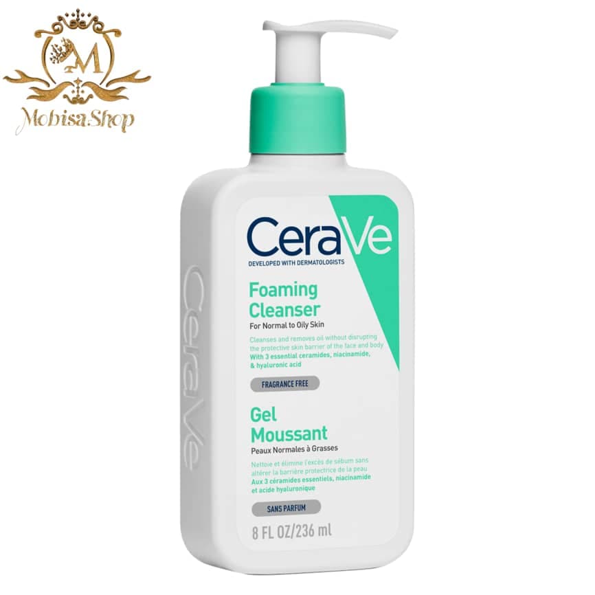 فوم ژل شستشو صورت سراوی CeraVe مدل FOAMING CLEANSER حجم 236 میل