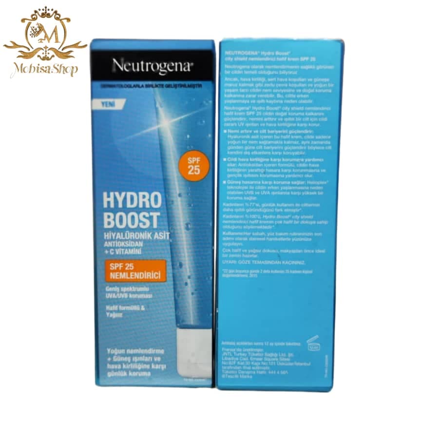 ضد آفتاب نوتروژینا مرطوب کننده Neutrogena مدل Hydro Boost با spf 25‏ حجم 50 میل