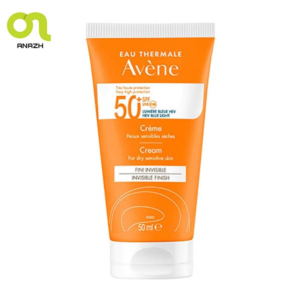 کرم ضد آفتاب اون اصل بلو لایت پوست خشک و حساس Avene creme + Blue Light +SPF50 حجم 50 میل-اناژ — تصویر ۲