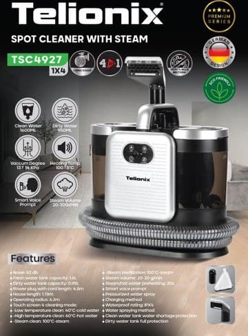 قالیشوی و مبل شو با بخار تلونیکس مدل TSC4927