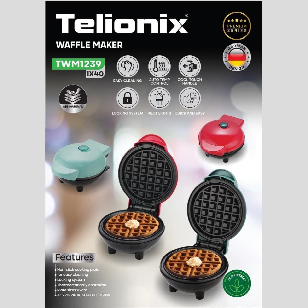 وافل ساز تلونیکس مدل TWM1239