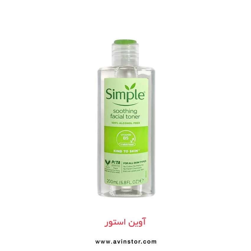 تونر تسکین دهنده سیمپل مدل Kind To Skin
