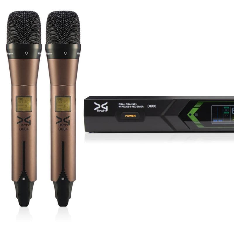 میکروفن بی سیم دو دستی دیجی تک D6044
