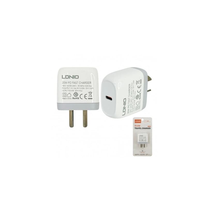 شارژر با کابل تایپ سی به آیفون LDNIO A1209C PD 20W