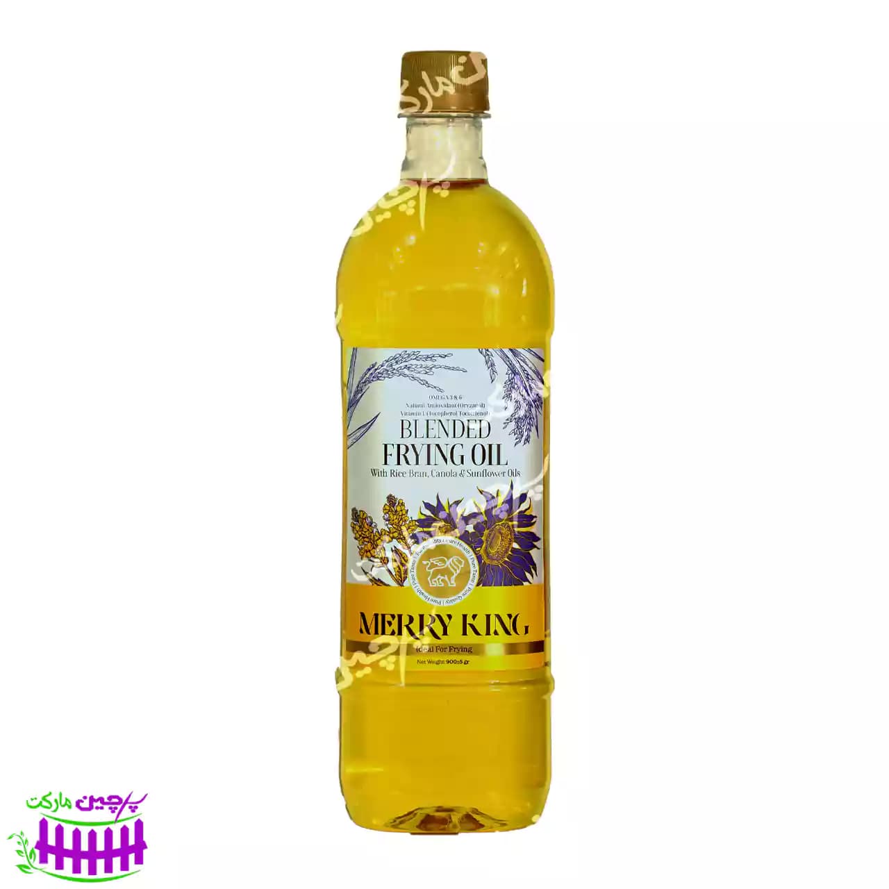 روغن سبوس برنج مری کینگ سرخ کردنی بدون پالم یک لیتر(merry king)