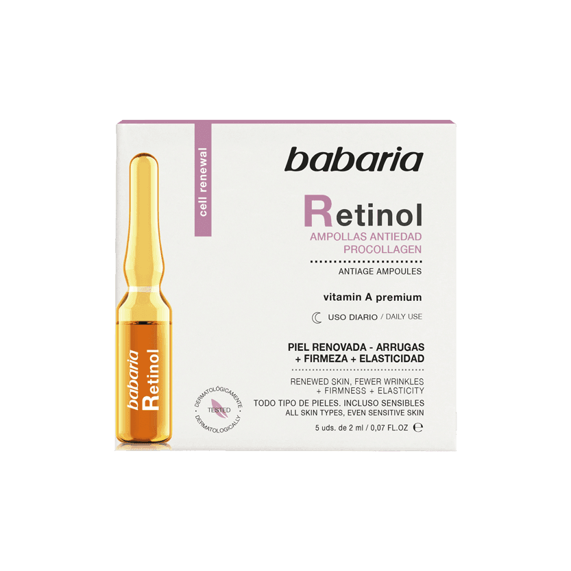 ویال رتینول باباریا مدل ANTIEDAD PROCOLLAGEN بسته 5 عددی