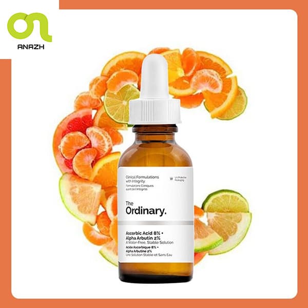سرم ضدلک و روشن کننده آسکوربیک اسید(ویتامین C) 8% و آلفا آربوتین 2% اوردینری 30 میل-اناژ — تصویر ۵