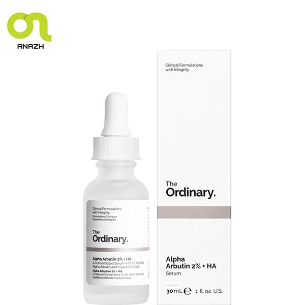 سرم ضد لک آلفا آربوتین 2% + HA اوردینری ۳۰ میل مدل Alpha Arbutin 2% + HA Concentrated Serum-اناژ